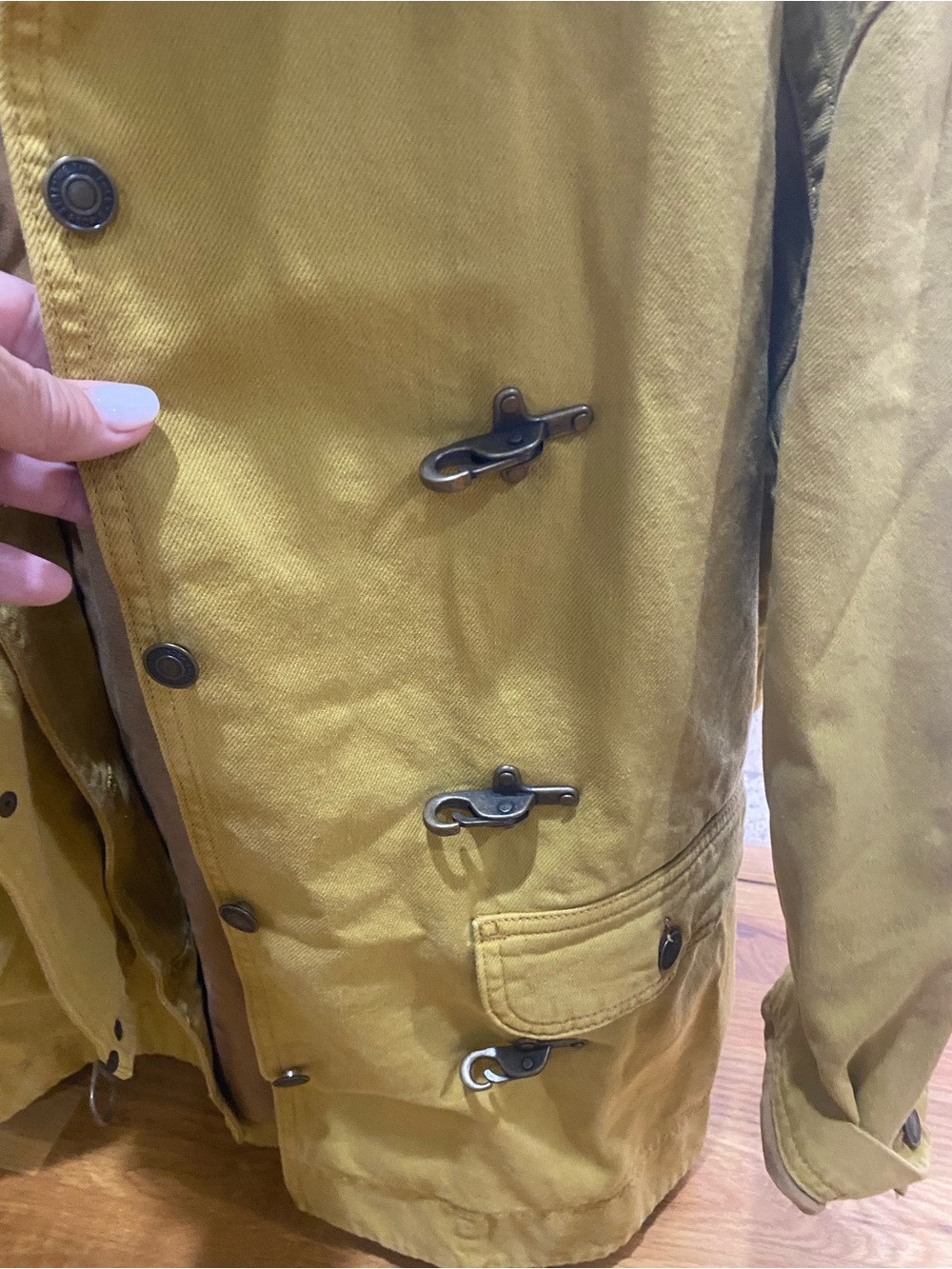 We The Free Yellow barn Jacket with Brown Corduroy Collar - Picture 4 of 6